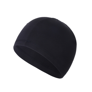 Bonnet de bain d'entraînement de cyclisme et de natation de couleur unie à haute élasticité, équipement d'entraînement pour adultes à la mode avec logo personnalisé - Vente en gros - Product Image 1