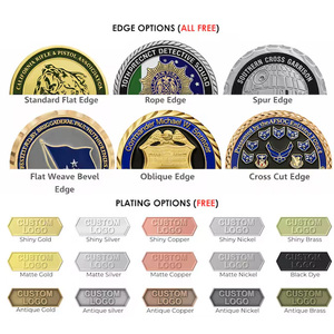 Monedas de Esmalte Personalizadas con Emblema Grabado, Estilo 3D Pulido, Metalizado, Chapado en Latón Dorado Antiguo, para Recuerdo - Product Image 4