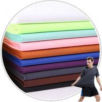 Tissu jersey simple en polyester élasthanne tricoté 100D extensible sur quatre côtés, très tendance pour l'habillement