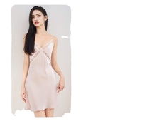 Robe en Soie de Mûrier Véritable Fitspi 100 pour Femme, Robe Nuisette Sexy Dos Nu, Vêtement de Nuit de Luxe en Soie, Nuisette d'Été à Bretelles Fines