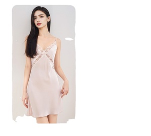 ชุดเดรสผ้าไหมมัลเบอร์รี่แท้ Fitspi 100 สำหรับผู้หญิง ชุดเดรสสาย<span class=keywords><strong>เด</strong></span>ี่ยวเซ็กซี่เปิดหลัง ชุดนอนผ้าไหมหรูหรา ชุดนอนสายเดี่ยวสำหรับฤดูร้อน - Product Image 6