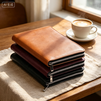 Libreta de Cuero con Logotipo Personalizado de Fábrica OEM, Diario de Lujo con Cubierta de Cuero PU A5 y Cierre Magnético, para Regalo Ejecutivo Empresarial