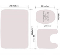 Ensemble de tapis de bain en mousse à mémoire de forme absorbante avec logo personnalisé, 3 pièces, lavable, antidérapant, séchage rapide, tapis de salle de bain, tapis de toilette