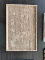 Plateau en marbre personnalisé multicolore ovale rond carré en pierre naturelle plateau de rangement de bureau plateau de parfum bougie plateau en travertin
