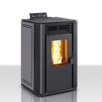 Poêle à granulés d'intérieur moderne JOOCHEN 6KW, télécommande, autoportant, en acier inoxydable, foyer intelligent pour bois, en promotion