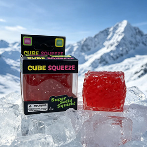 Jouet Squishy Cube <span class=keywords><strong>de</strong></span> Maltose à Rebond Lent, Jouet Anti-Stress en Forme <span class=keywords><strong>de</strong></span> Glaçon à Presser, Cube Sensoriel en Matériau TPR pour Enfants et Adultes <span class=keywords><strong>de</strong></span> 3 à 35 ans - Product Image 1