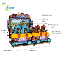 Machine de jeu de tir dynamique EPARK Super Robinson, écran vidéo de 100 pouces, construction en métal et plastique, 4 joueurs, arcade