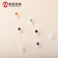Pierres précieuses, huile essentielle, boule de pierres précieuses, bouteilles à roulettes transparentes en verre colorées personnalisées, 10ml, en Stock