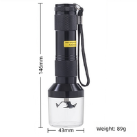Portable en alliage d'aluminium lampe de poche forme broyeur de tabac broyeur d'herbe électrique alimenté par batterie Port automatique
