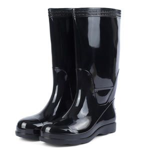 รองเท้าบูทกันน้ำหัวกลมกันชนท่อสูง3ชั้นป้องกันการชนสำหรับใส่ทำงานกันฝนรองเท้าใส่น้ำทำจากพลาสติก1801สำหรับผู้ชาย - Product Image 4