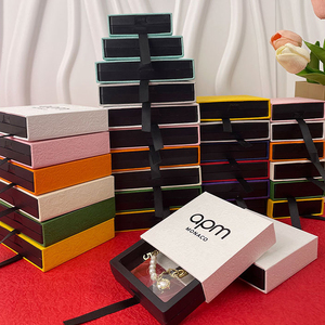 Biểu Tượng Tùy Chỉnh Các Tông Ngăn Kéo Đồ Trang Sức Bao Bì Hộp Quà Tặng Hộp Vòng Cổ Bông Tai Vòng Đeo Tay Nhẫn Hộp Đồ Trang Sức - Product Image 2