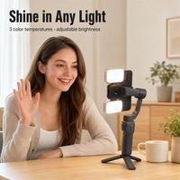 Luce LED Magnetica per Selfie e Videocamere d'Azione, 3 Temperature di Colore, Luminosità Regolabile, Alimentazione USB