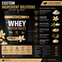 Protéine de lactosérum isolée en poudre OEM sous marque privée 80 saveur vanille Nutrition sportive 2lb Emballage personnalisé