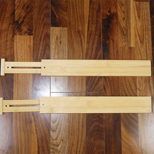 Vassoi portautensili separatore posate spezie organizzatore di bambù espandibile divisori per cassetti da cucina regolabili - Product Image 2