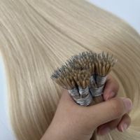 Extensions de cheveux Remy 100g en gros, alignées sur les cuticules, double tirage, sans nœuds, sans perte, pointe Nano Ring, cheveux mongols teints