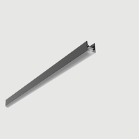 Couverture de diffuseur linéaire en PMMA dépoli pour profil LED à faisceau moyen de 60 degrés pour éclairage linéaire de bureau