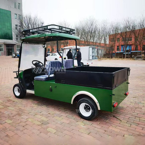 Carrito de Golf Verde para Dos Pasajeros con Caja de Carga Trasera para Mantenimiento de Parques y Logística - Product Image 3