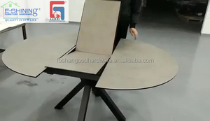 Mecanismo de extensión de hardware mesa de comedor extensible nuevo estilo italiano muebles de comedor MARCO DE MESA REDONDA - Product Image 2