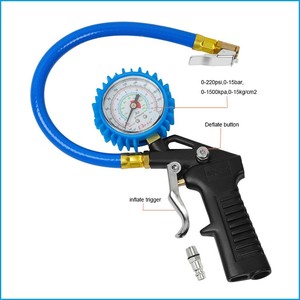Auto repair dedicated digital tire pressure gauge ergonomic labor-saving grip integrated <b>inflation</b> and deflation function suitab - Product Image 2