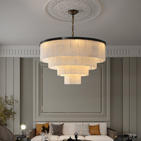 Lustre LED en laiton massif et albâtre avec angle de faisceau de 360° pour villa, duplex, loft, luminaire suspendu moderne pour salle à manger et pièces à haut plafond