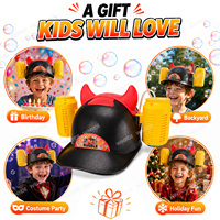 Máquina de Burbujas Eléctrica con Temática de Unicornio/Dinosaurio/Demonio para Niños WANNA BUBBLES, con Luces LED, Soplador de Burbujas, Juguete de Burbujas para Exteriores de Verano