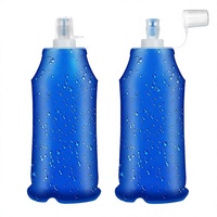 Lot de 2 gourdes souples pliables, réutilisables, légères, sans BPA, étanches, pour la course à pied
