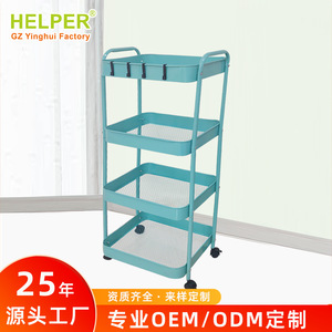 Helper Multi Tier Movable Kitchen Storage <b>Trolley</b> With Wheels For Bathroom And Household Use - Product Image 3
