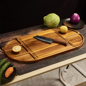 Creative solid wood <b>combination</b> cutting board, acacia wood cutting board for home use, fruit and vegetable cutting board, - Product Image 1