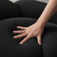 Ensemble de canapés modulaires sectionnels en tissu chenille, rembourrés en mousse, sans armature, effet nuage, pour salon, canapé compressé
