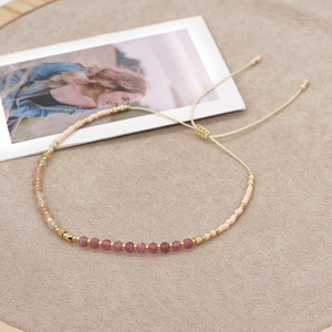 European and American Simple and Fashionable Rice <b>Bead</b> <b>Bracelet</b> Handmade Woven Rope <b>Bead</b> <b>Bracelet</b> - Product Image 5