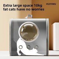 Sac de transport pour animaux de compagnie transfrontalier, grande capacité, respirant, pliable, à double épaulette, pour chat jusqu'à 7 kg, idéal pour les sorties