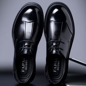 Zapatos de Vestir de Diseñador de Lujo 2025, Último Modelo para Hombre, de Cuero Genuino, Punta Cuadrada, Ligeros, Transpirables, Duraderos, con Cordones, para Oficina y Trabajo - Product Image 3