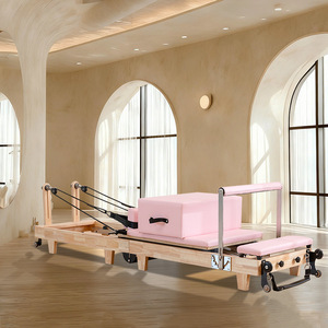 Table de Pilates Cadillac <span class=keywords><strong>Trapeze</strong></span> en Bois de Chêne de Qualité Commerciale, Pliable et Réglable, Équipement de Fitness pour Studio - Product Image 2