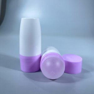 Flacon cosmétique de haute qualité en vente chaude, flacon de parfum anti-transpirant, bouchon transparent, flacon déodorant en PP blanc de 50 ml, flacon roll-on - Product Image 2