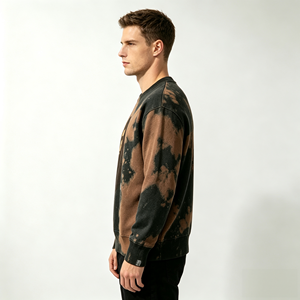 Sudadera de punto con efecto Space Dye para hombre, con logo personalizado, cuello redondo, estilo jersey, para invierno, estilo urbano. - Product Image 2