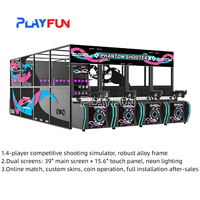 Phantom Shooter, machine de jeu d'arcade de tir réel pour 4 joueurs, simulateur de tir commercial avec cadre en alliage pour centre d'arcade sportif