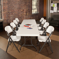 Table pliante en plastique, forme ronde, 180 CM, Table pour Banquet, mariage, chaises pour événements, vente en gros, livraison gratuite
