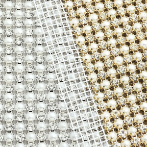 Tessuto a Rete con Strass Scintillanti - Decorazioni Adesive in Cristallo Personalizzabili, Nastri con Charm a Fiore per Scarpe - Product Image 2
