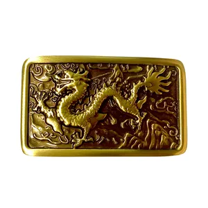 حزام رجالي بمشبك يحمل شعار مخصص مطلي بالذهب أو النحاس معدني للبيع بالجملة من VastGifts