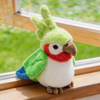Peluche de perroquet coloré, jouet en peluche de perroquet de dessin animé, jouets en peluche de perroquet avec logo personnalisé, jouet en peluche doux de perroquet