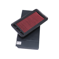 Filtre à air haute performance en coton rouge, lavable et réutilisable, remplacement direct pour Honda