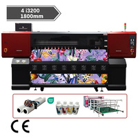 Precio de la industria de gran formato 1,8 m 8 cabezales I3200 Impresora de inyección de tinta de sublimación digital Nueva máquina de impresión de tela para textiles
