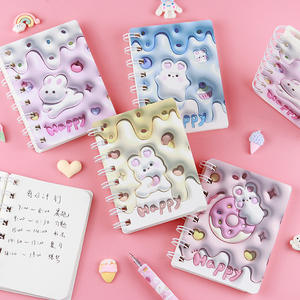 Cuaderno Creativo con Diseño de <span class=keywords><strong>Conejo</strong></span> 3D para Estudiantes de Primaria, Cuaderno de <span class=keywords><strong>Conejo</strong></span> Feliz con Anillas Laterales - Product Image 4