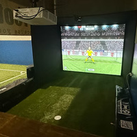 Jeux de sport interactifs de loisirs en salle, football virtuel avec projecteur, football