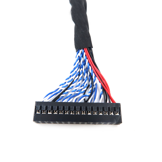 YZCONN Customized 40 Pin 50 Pin Connector Laptop Screen Controller Lcd Lvds Cable Assembly Wire Harness