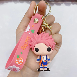 Cool Anime <span class=keywords><strong>FAIRY</strong></span> <span class=keywords><strong>TAIL</strong></span> Silicone porte-clés créatif dessin animé sac à dos pendentif en caoutchouc Figure porte-clés en gros - Product Image 3