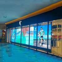 Écran LED Extérieur Transparent Flexible Pleine Couleur VIOS P6.25 P8 P10 en Promotion, Film Adhésif pour Vitrine, Affichage 3840Hz, Garantie 5 Ans