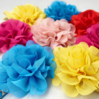 Jepit rambut bunga pita sifon manis lucu buatan tangan jepit rambut untuk gadis kecil Aksesori rambut
