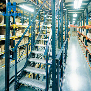 공장 직접 OEM ODM 헤비 듀티 멀티 티어 창고 팔레트 랙 시스템 스틸 창고 멀티 레벨 플랫폼 메 자닌 랙 - Product Image 1