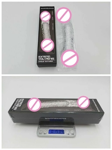 Kit Pembesar <span class=keywords><strong>Penis</strong></span> Pria, Sarung TPE Lembut Bertekstur, Cincin Stimulasi Desain Bergaris, Tahan Lama, Kenikmatan Ditingkatkan, Transparan - Product Image 6